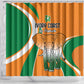 Ivory Coast Football Shower Curtain Les Elephants Spirit - African Pride