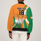 Custom Ivory Coast Football Sleeve Zip Bomber Jacket Les Elephants Spirit - African Pride