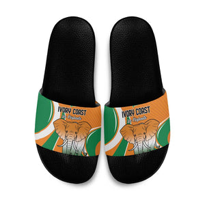 Ivory Coast Football Slide Sandals Les Elephants Spirit - African Pride