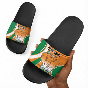 Ivory Coast Football Slide Sandals Les Elephants Spirit - African Pride