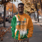 Custom Ivory Coast Football Sweatshirt Les Elephants Spirit - African Pride