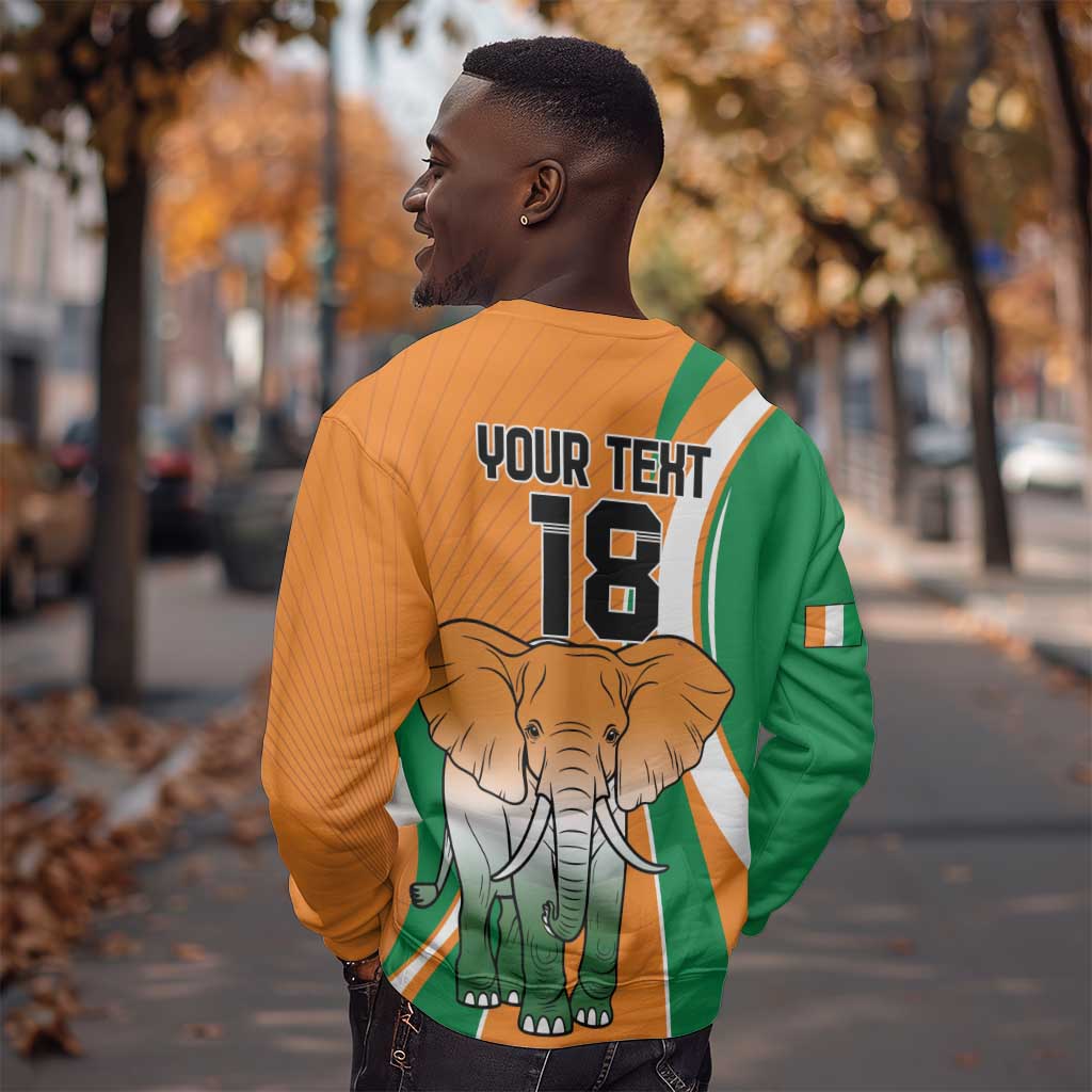 Custom Ivory Coast Football Sweatshirt Les Elephants Spirit - African Pride