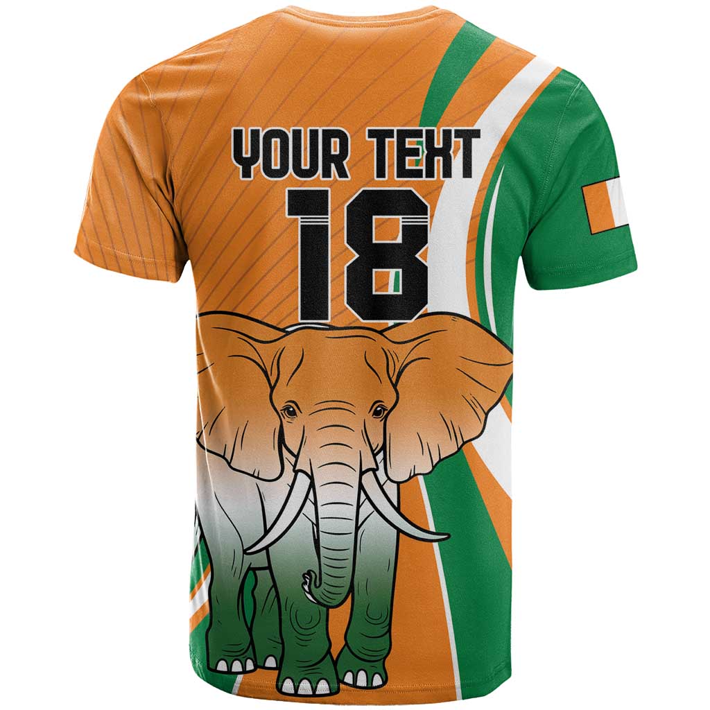 Custom Ivory Coast Football T shirt Les Elephants Spirit LT18