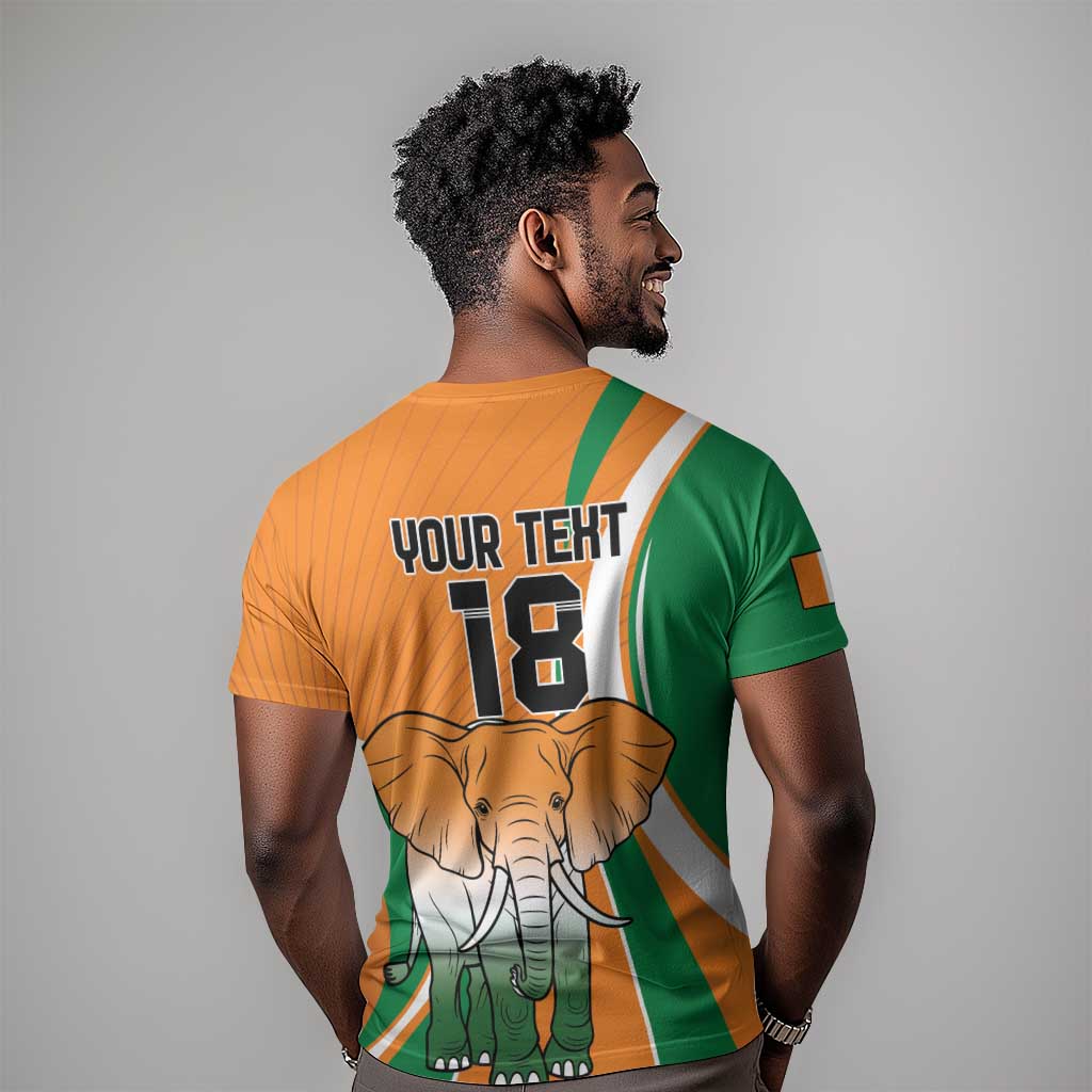 Custom Ivory Coast Football T shirt Les Elephants Spirit LT18