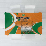 Ivory Coast Football Tablecloth Les Elephants Spirit - African Pride