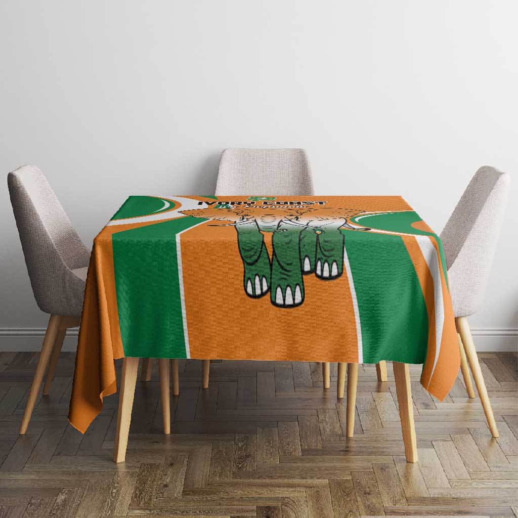 Ivory Coast Football Tablecloth Les Elephants Spirit - African Pride