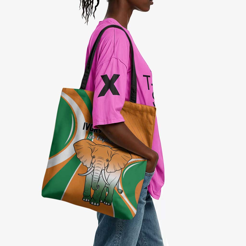 Ivory Coast Football Tote Bag Les Elephants Spirit - African Pride