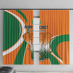 Ivory Coast Football Window Curtain Les Elephants Spirit - African Pride