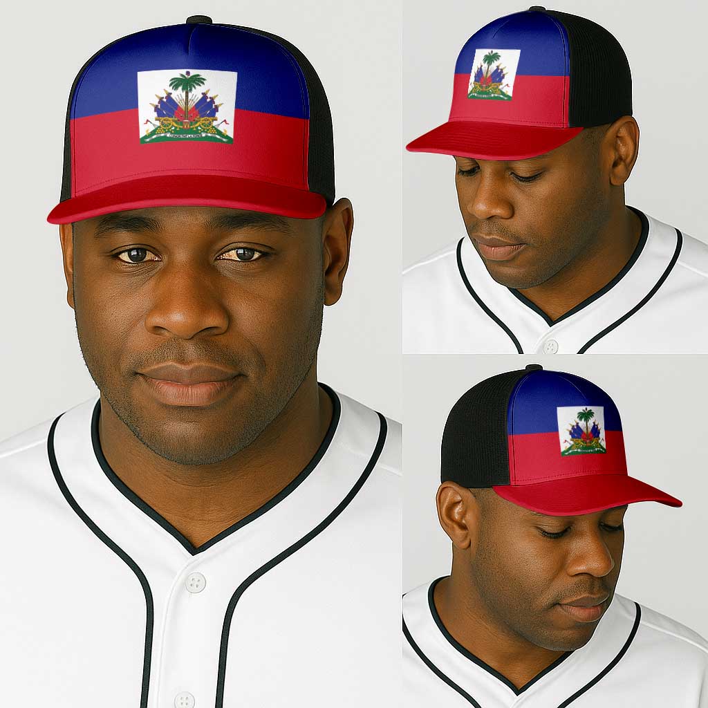 Haiti Baseball Net Cap Flag Color Inspiration - African Pride