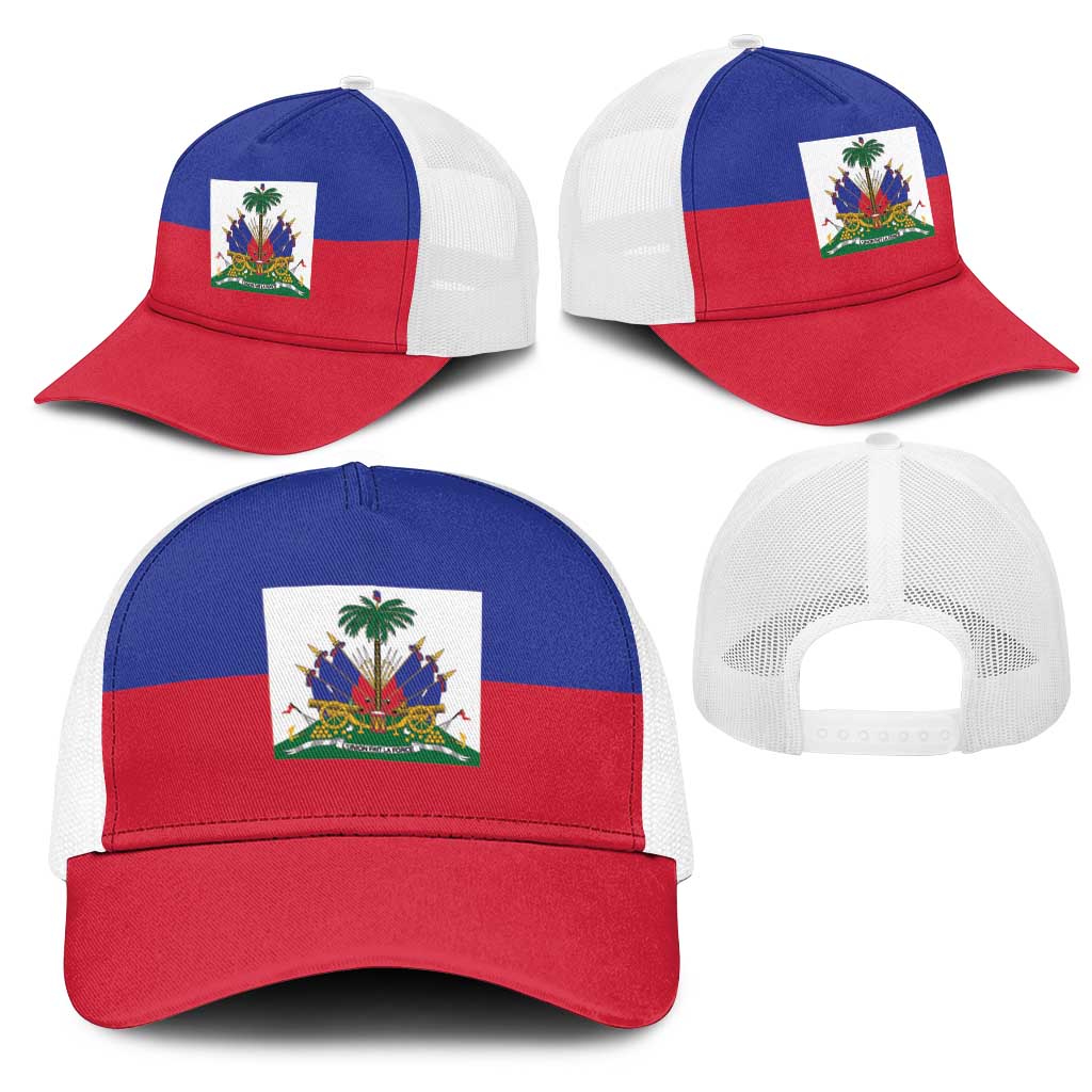 Haiti Mesh Trucker Cap Flag Color Inspiration - African Pride