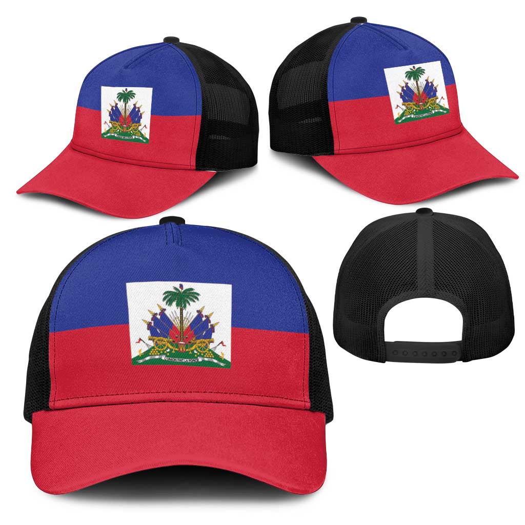 Haiti Mesh Trucker Cap Flag Color Inspiration - African Pride