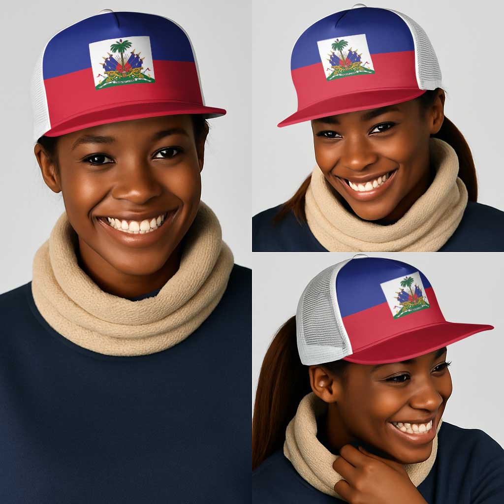 Haiti Mesh Trucker Cap Flag Color Inspiration - African Pride
