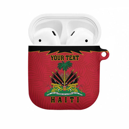 Personalized Afro-Haitians 1964 AirPods Case Coat Of Arms Flag Style