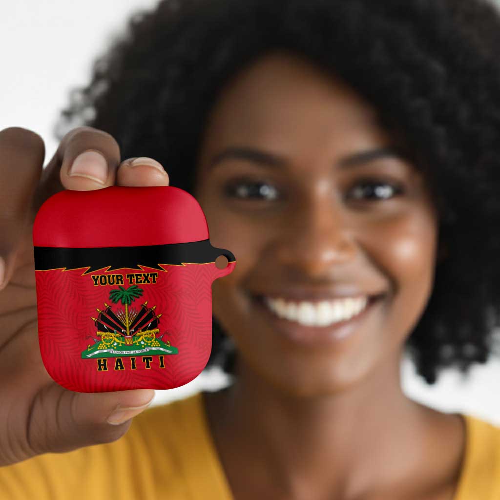 Personalized Afro-Haitians 1964 AirPods Case Coat Of Arms Flag Style