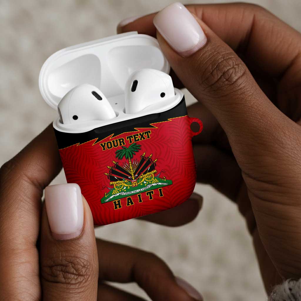 Personalized Afro-Haitians 1964 AirPods Case Coat Of Arms Flag Style