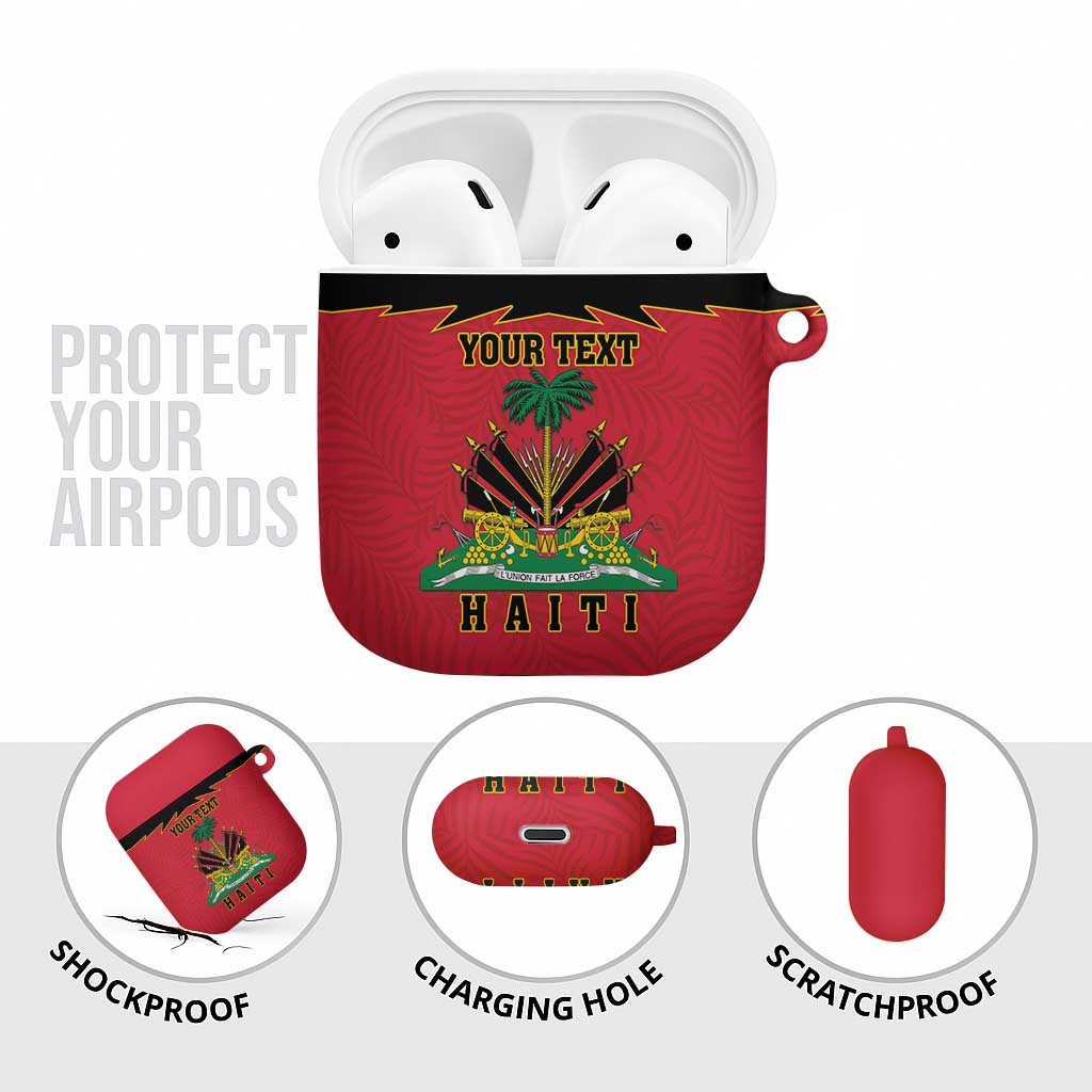 Personalized Afro-Haitians 1964 AirPods Case Coat Of Arms Flag Style