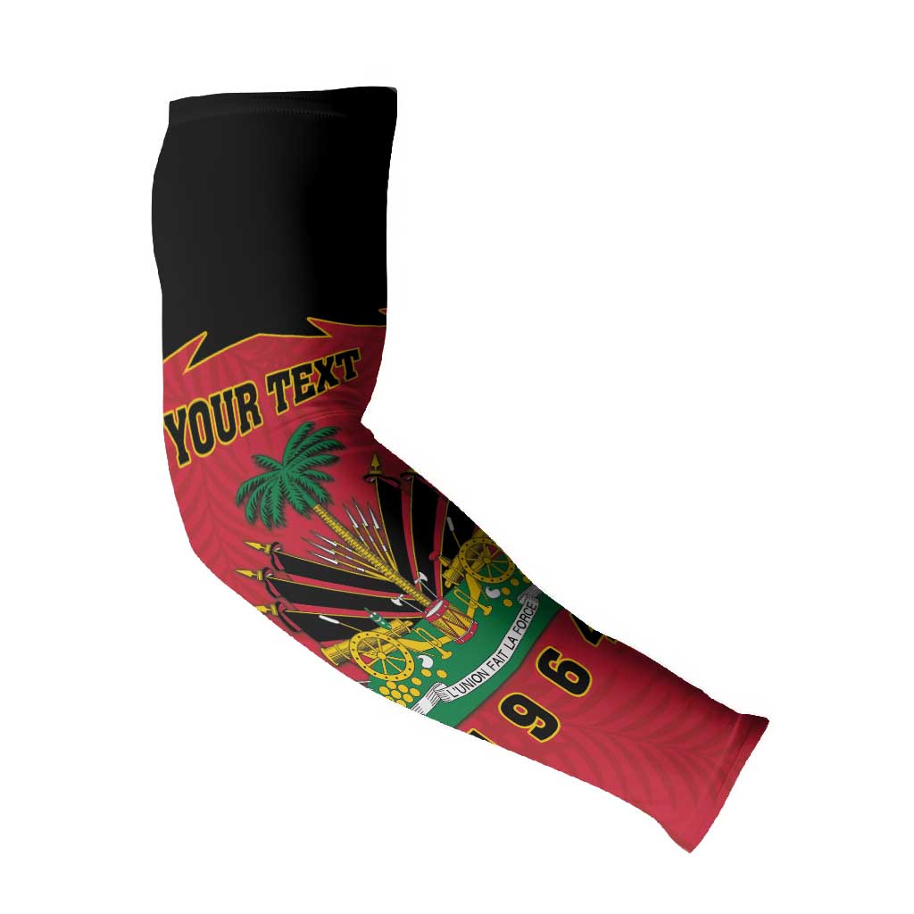 Personalized Afro-Haitians 1964 Arm Sleeves Coat Of Arms Flag Style