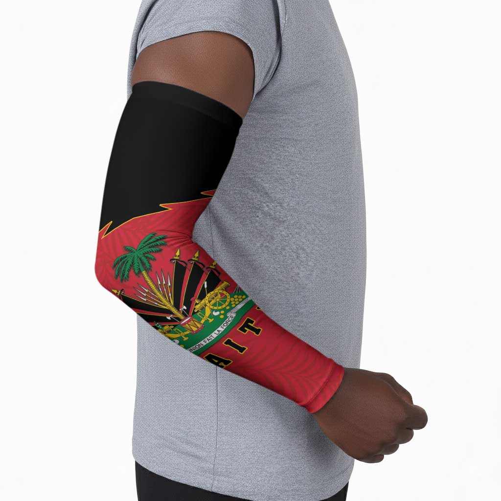 Personalized Afro-Haitians 1964 Arm Sleeves Coat Of Arms Flag Style