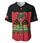 Personalized Afro-Haitians 1964 Baseball Jersey Coat Of Arms Flag Style - African Pride