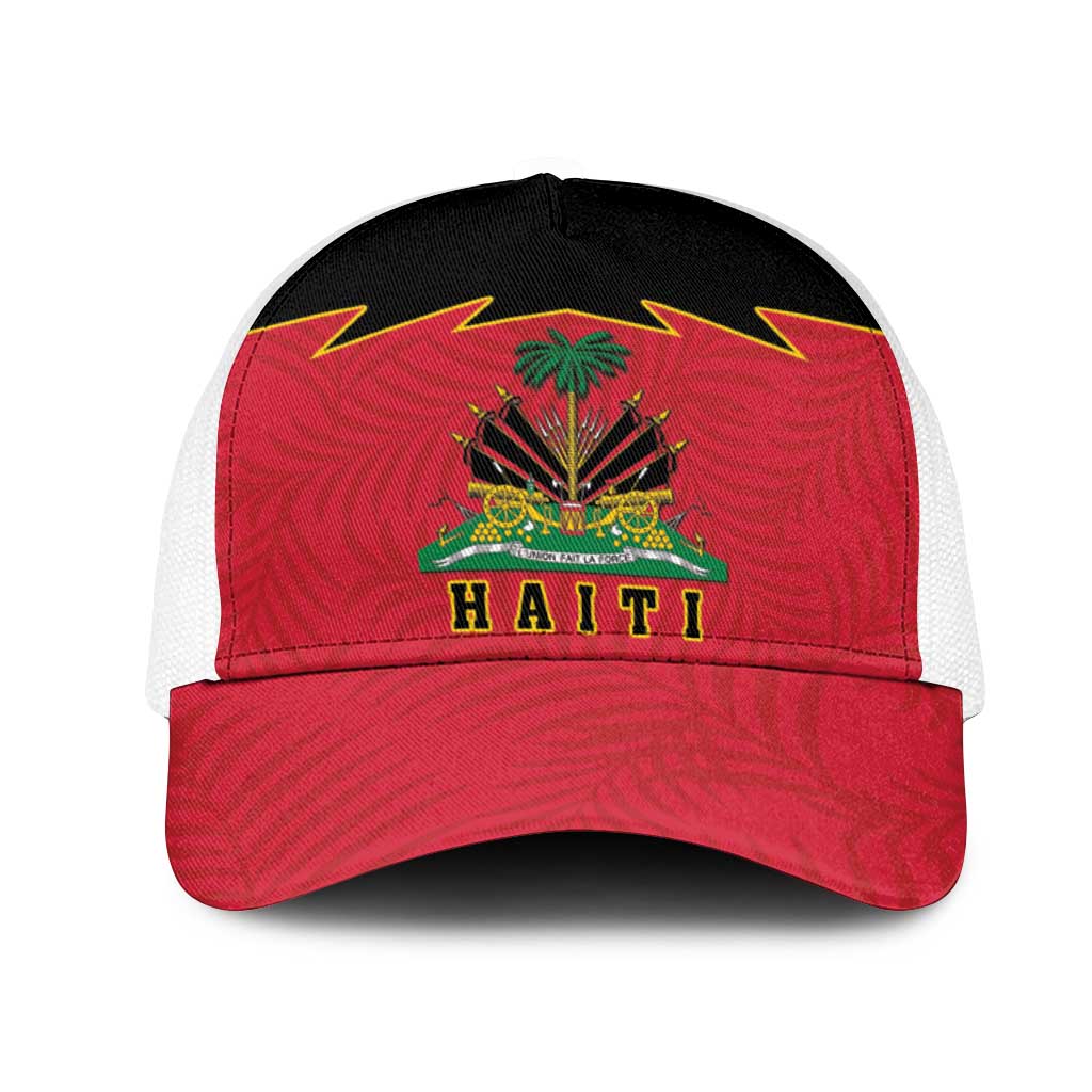 Afro-Haitians 1964 Baseball Net Cap Coat Of Arms Flag Style - African Pride