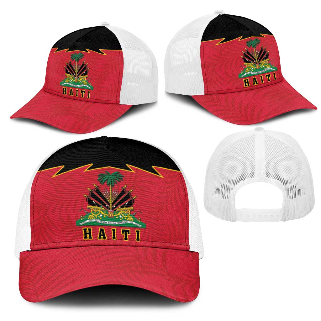 Afro-Haitians 1964 Baseball Net Cap Coat Of Arms Flag Style - African Pride