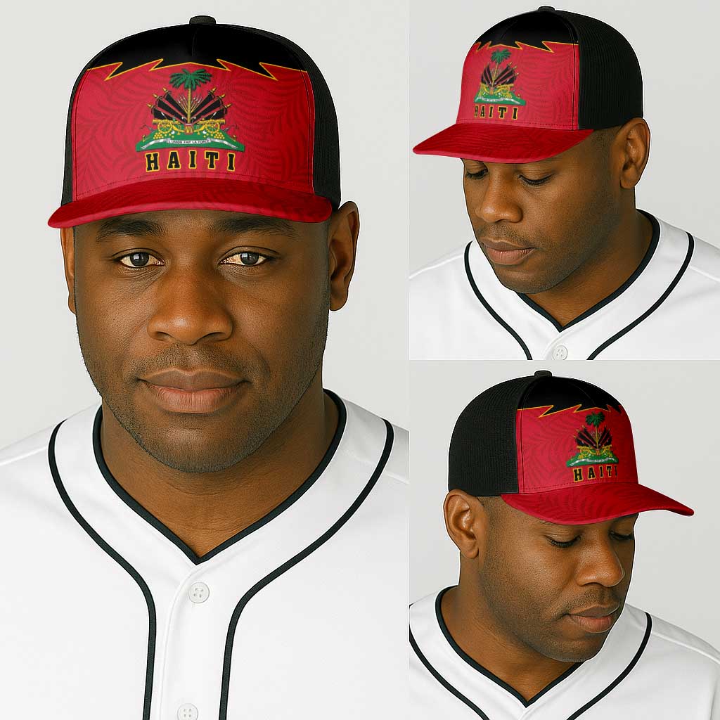 Afro-Haitians 1964 Baseball Net Cap Coat Of Arms Flag Style - African Pride