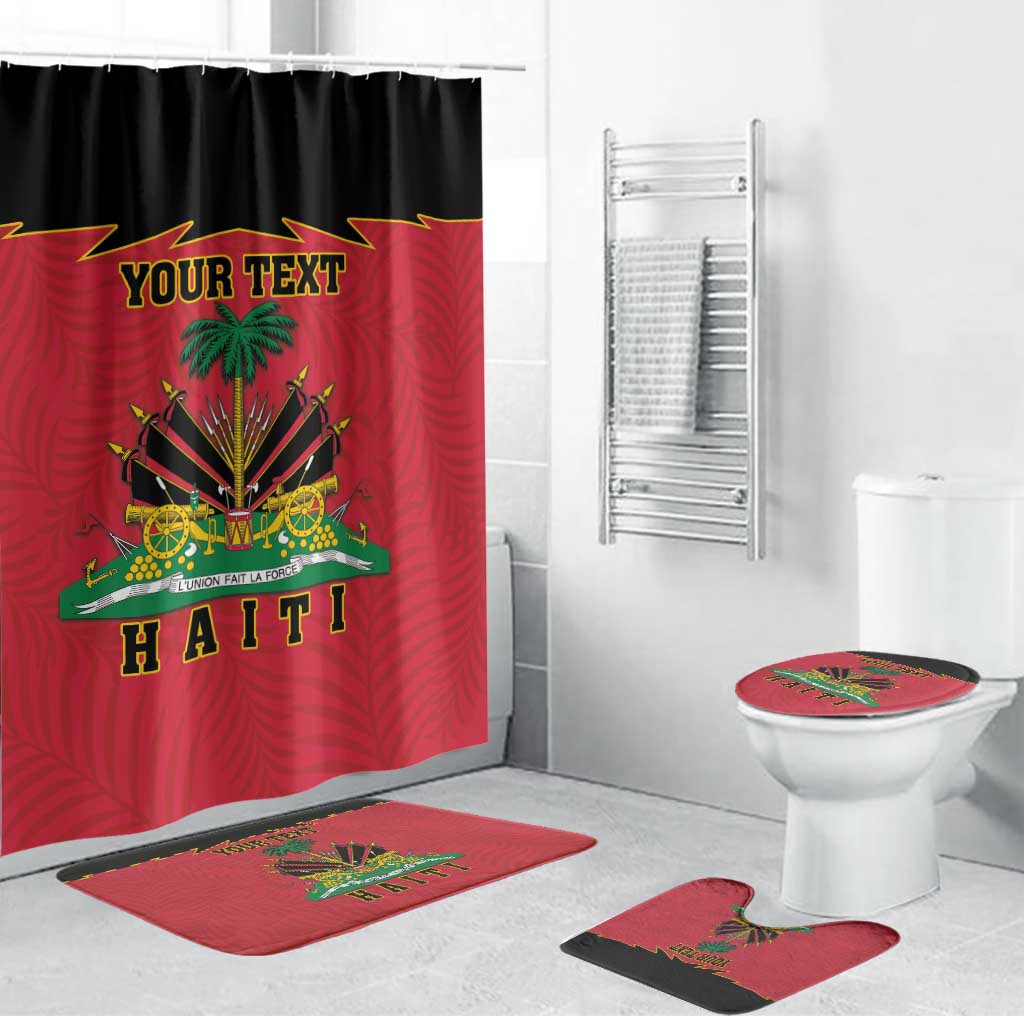 Personalized Afro-Haitians 1964 Bathroom Set Coat Of Arms Flag Style