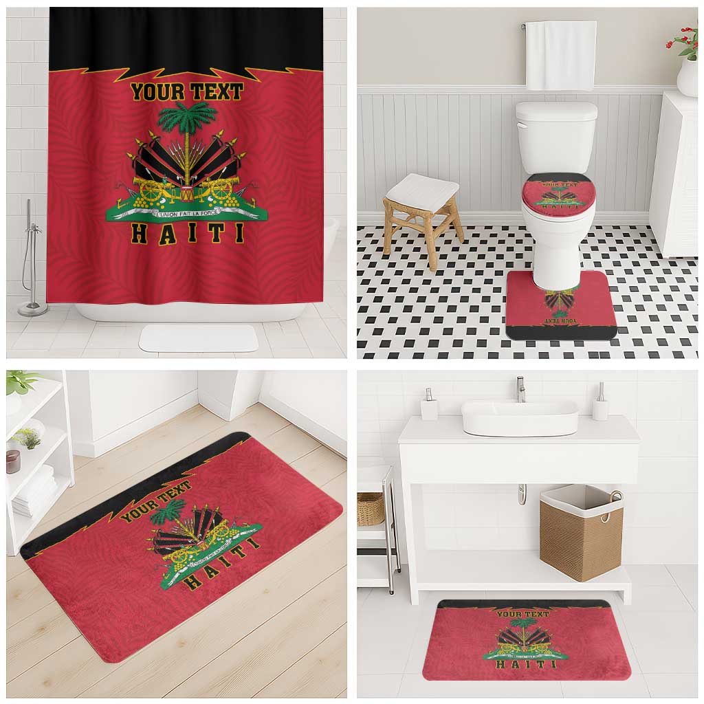Personalized Afro-Haitians 1964 Bathroom Set Coat Of Arms Flag Style