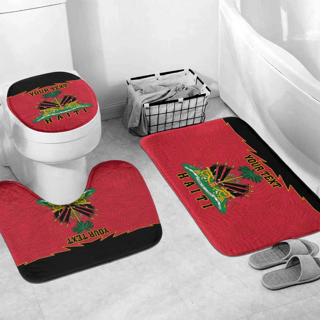 Personalized Afro-Haitians 1964 Bathroom Set Coat Of Arms Flag Style