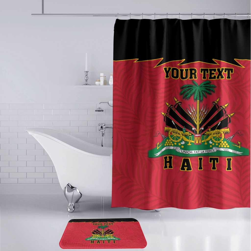 Personalized Afro-Haitians 1964 Bathroom Set Coat Of Arms Flag Style