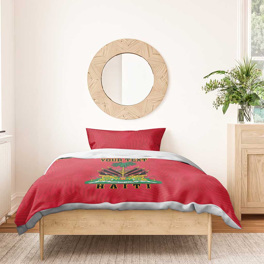 Personalized Afro-Haitians 1964 Bedding Set Coat Of Arms Flag Style - African Pride
