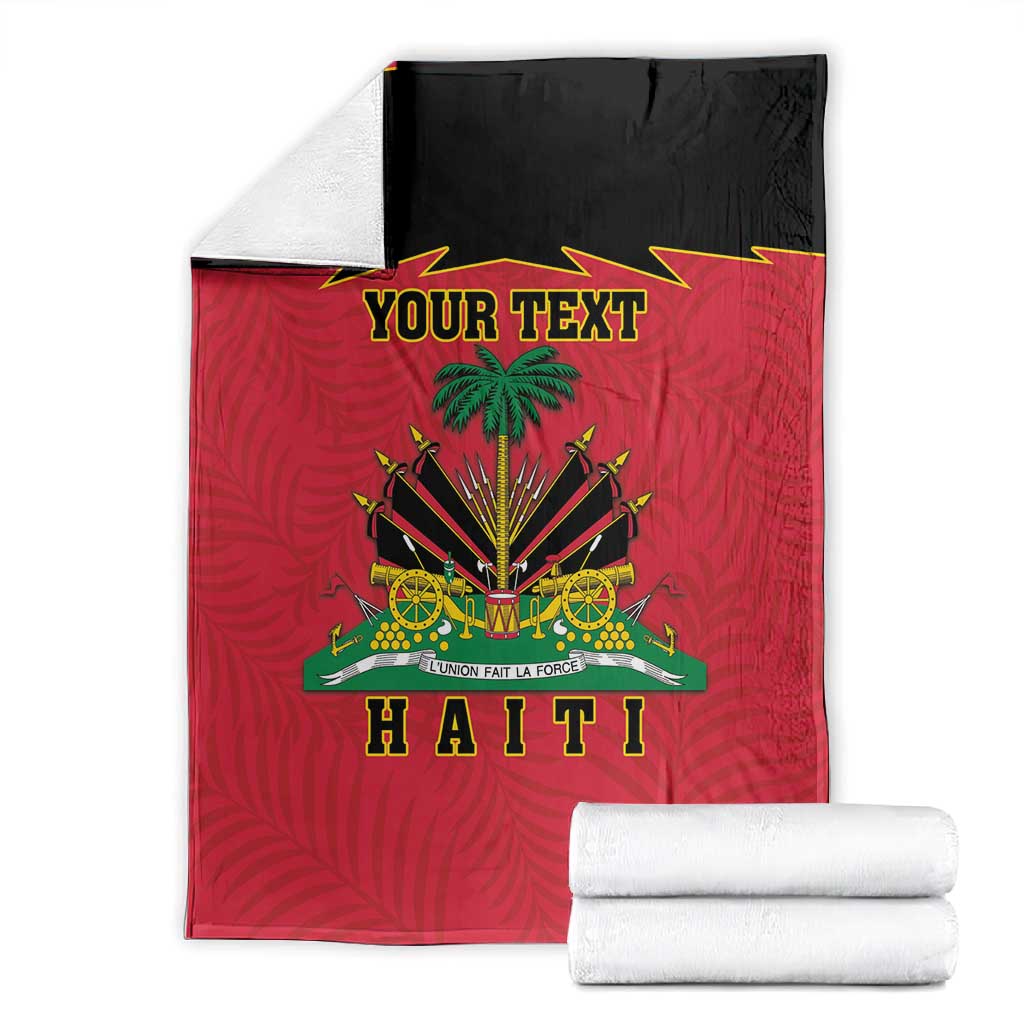 Personalized Afro-Haitians 1964 Blanket Coat Of Arms Flag Style - African Pride