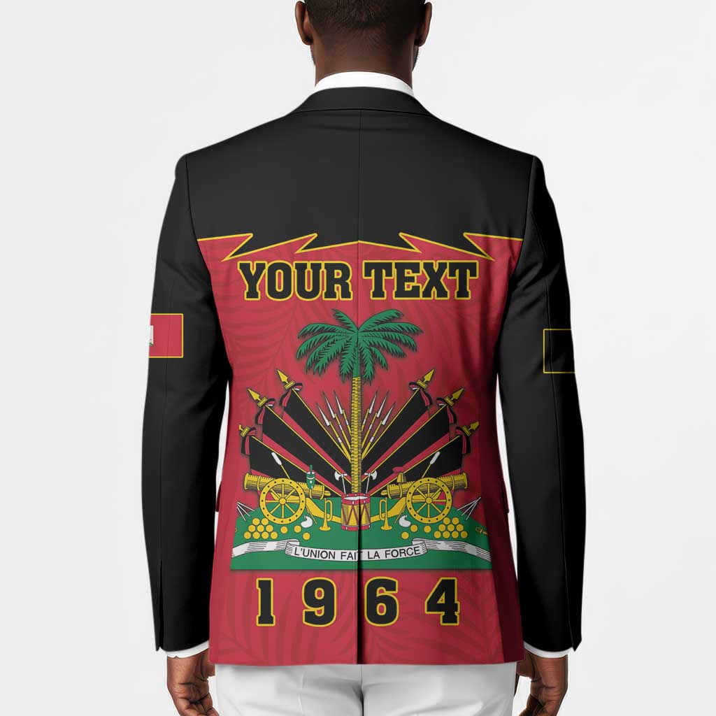 Personalized Afro-Haitians 1964 Blazer Coat Of Arms Flag Style