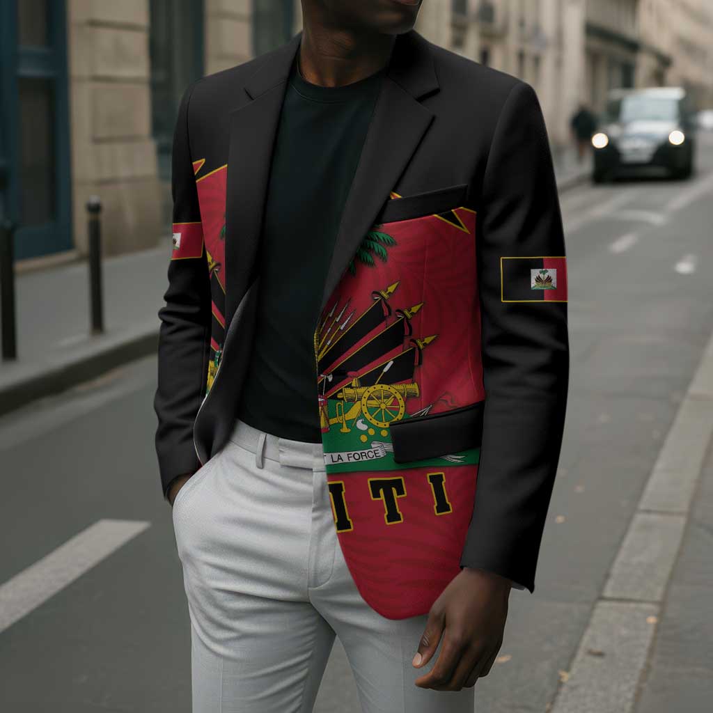 Personalized Afro-Haitians 1964 Blazer Coat Of Arms Flag Style