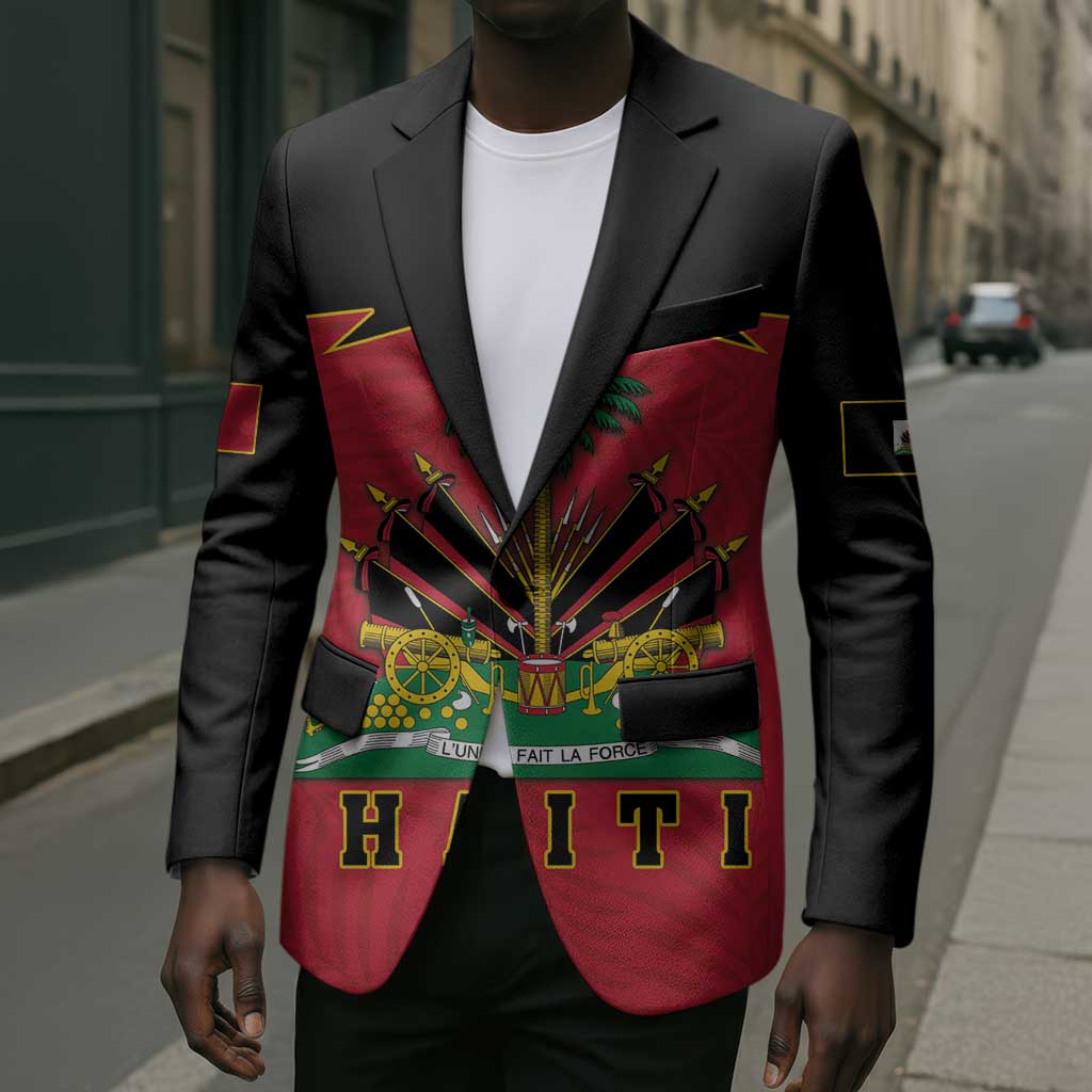 Personalized Afro-Haitians 1964 Blazer Coat Of Arms Flag Style