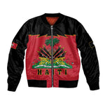 Personalized Afro-Haitians 1964 Bomber Jacket Coat Of Arms Flag Style - African Pride