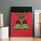Personalized Afro-Haitians 1964 Canvas Wall Art Coat Of Arms Flag Style - African Pride