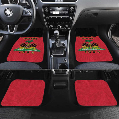 Personalized Afro-Haitians 1964 Car Mats Coat Of Arms Flag Style - African Pride