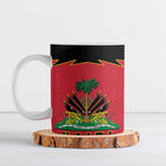 Personalized Afro-Haitians 1964 Ceramic Mug Coat Of Arms Flag Style