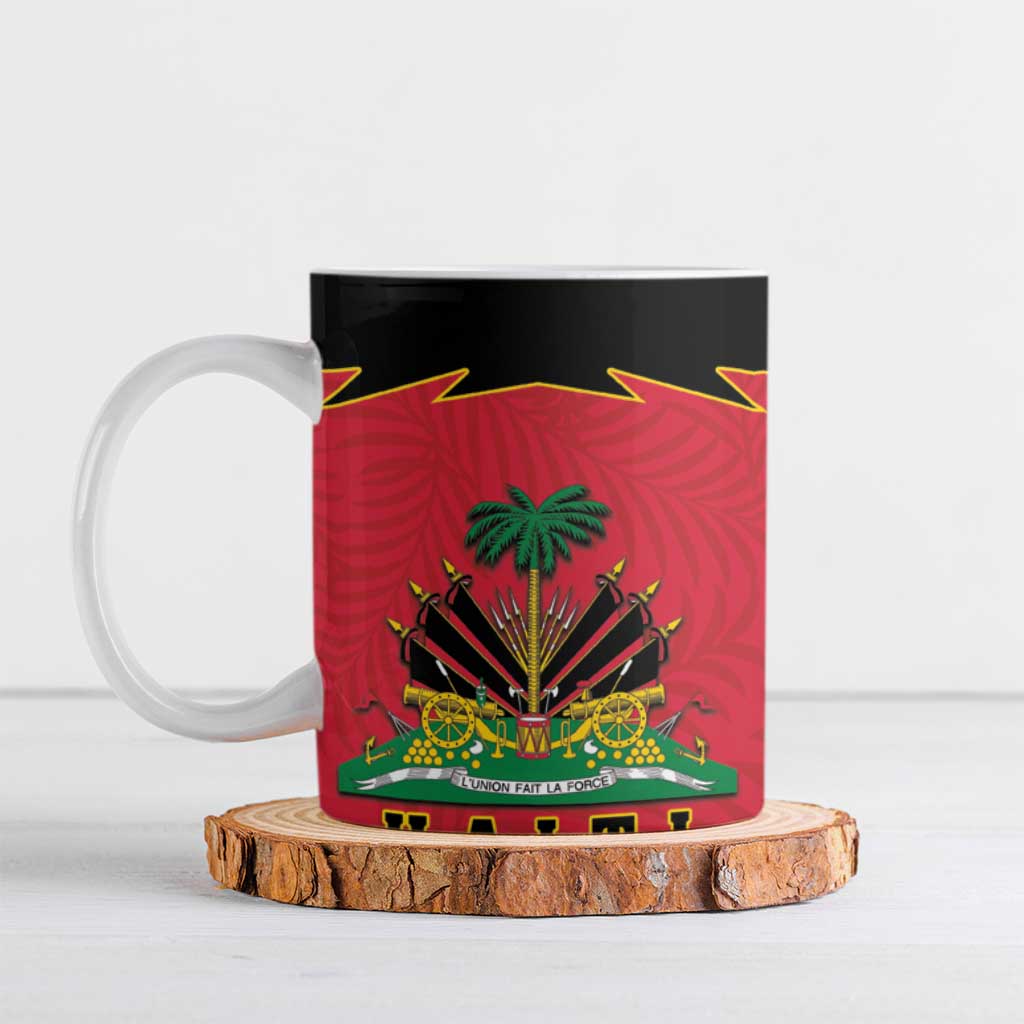 Personalized Afro-Haitians 1964 Ceramic Mug Coat Of Arms Flag Style