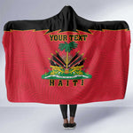 Personalized Afro-Haitians 1964 Hooded Blanket Coat Of Arms Flag Style - African Pride
