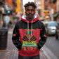 Personalized Afro-Haitians 1964 Hoodie Coat Of Arms Flag Style - African Pride