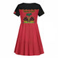 Personalized Afro-Haitians 1964 Kid Short Sleeve Dress Coat Of Arms Flag Style - African Pride