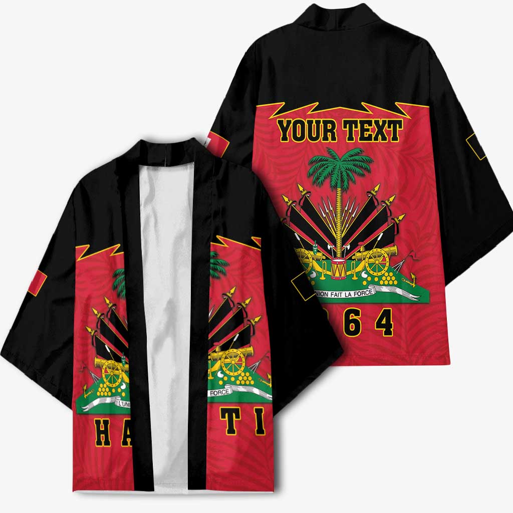 Personalized Afro-Haitians 1964 Kimono Coat Of Arms Flag Style