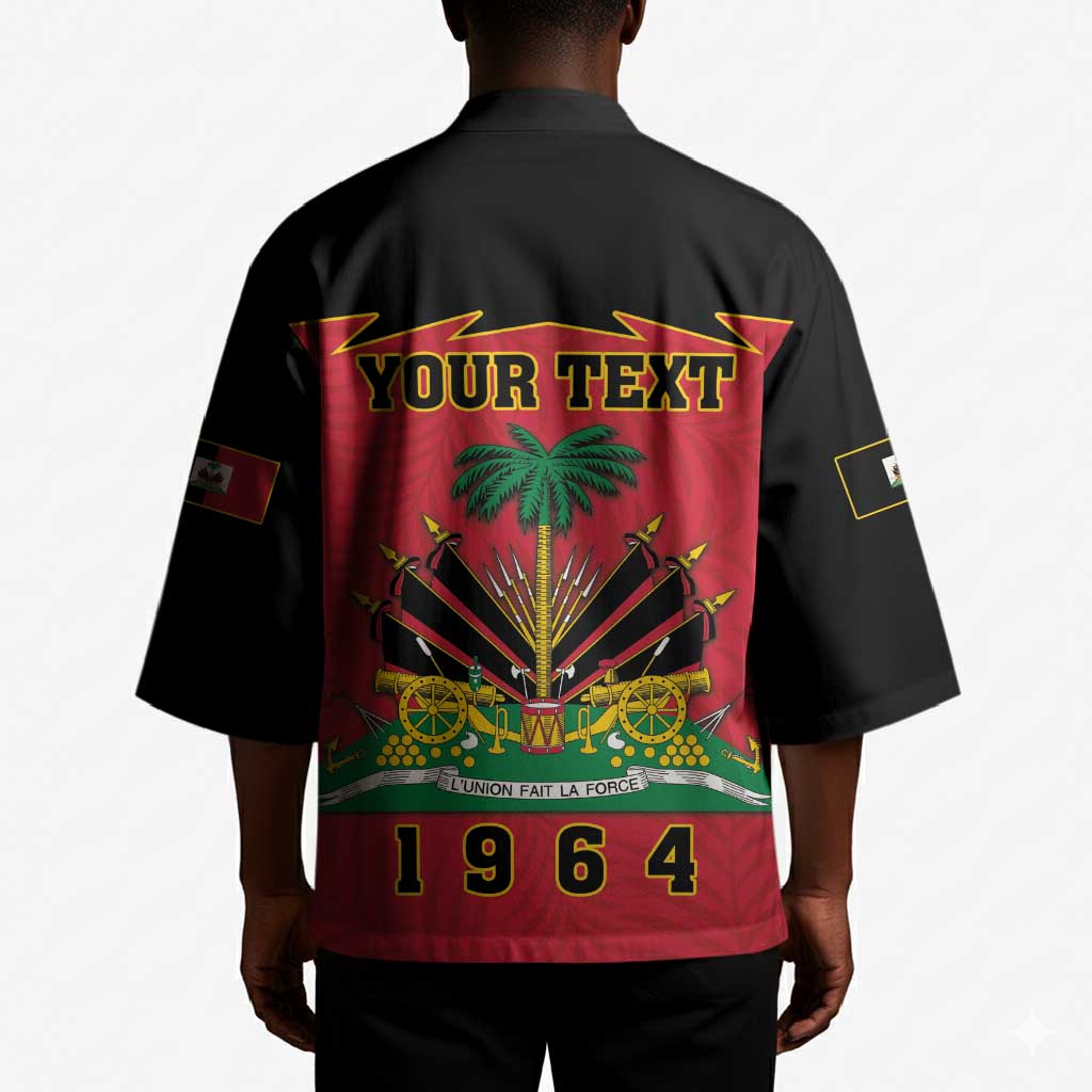 Personalized Afro-Haitians 1964 Kimono Coat Of Arms Flag Style