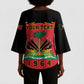 Personalized Afro-Haitians 1964 Kimono Sleeve Blouse Coat Of Arms Flag Style