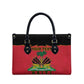 Personalized Afro-Haitians 1964 Leather Bag Coat Of Arms Flag Style