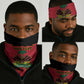 Personalized Afro-Haitians 1964 Neck Gaiter Coat Of Arms Flag Style - African Pride