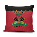 Personalized Afro-Haitians 1964 Pillow Cover Coat Of Arms Flag Style