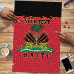 Personalized Afro-Haitians 1964 Puzzle Coat Of Arms Flag Style